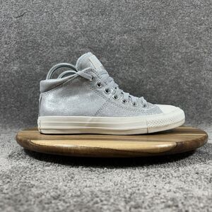 Converse CTAS Madison Mid Women’s Sz 6 Silver Sparkle Athletic Skate Shoes Used